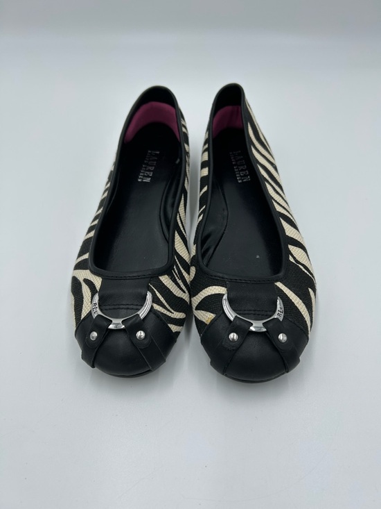 Ralph Lauren Shoes - Ralph Lauren Zebra Print Black & Cream Slip-On Ballet Flats 8.5